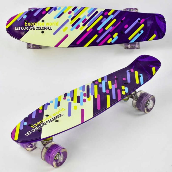 Скейт F 9797 (8) Best Board, доска=55см, колеса PU, СВЕТНЫЕ, d=6см