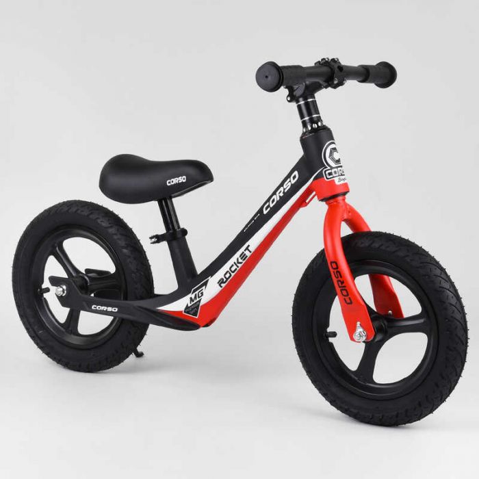 Велосипед Corso 67689 колесо 12" надувные, магниевая рама, магниевые диски, подножка, в коробке
