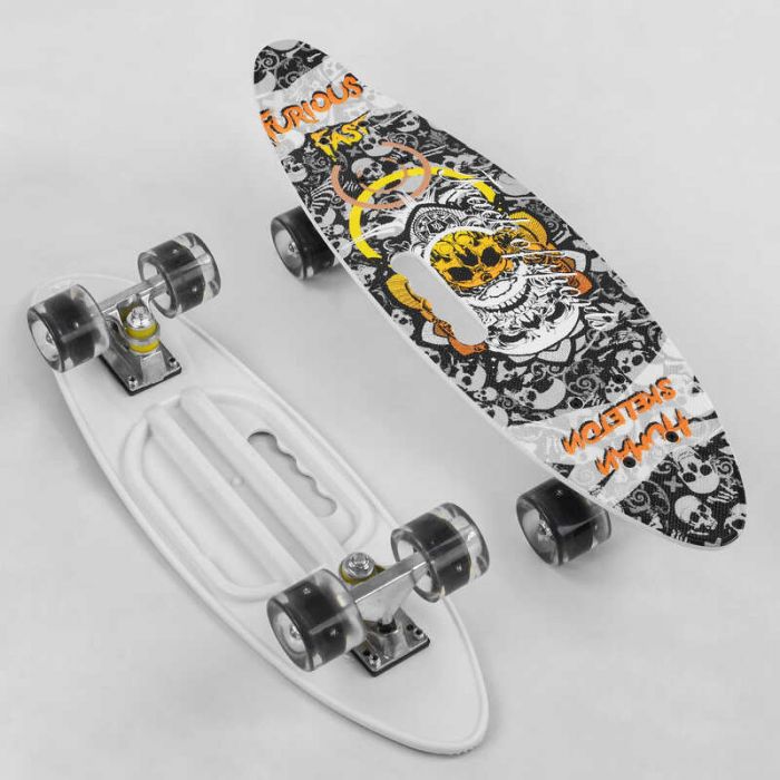 Скейт A 71090 (8) "Best Board" доска = 60см, колеса PU, СВЕТИТ, d = 6см