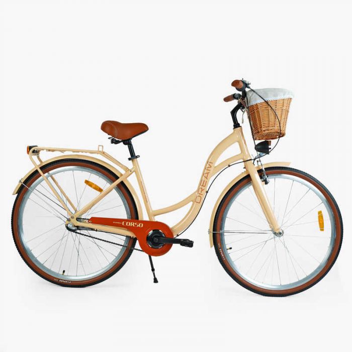 Велосипед міський Corso "Dream" DM-28928 (1) обладнання Shimano Nexus-3, 3 швидкості, алюмінієва рама, кошик, фара
