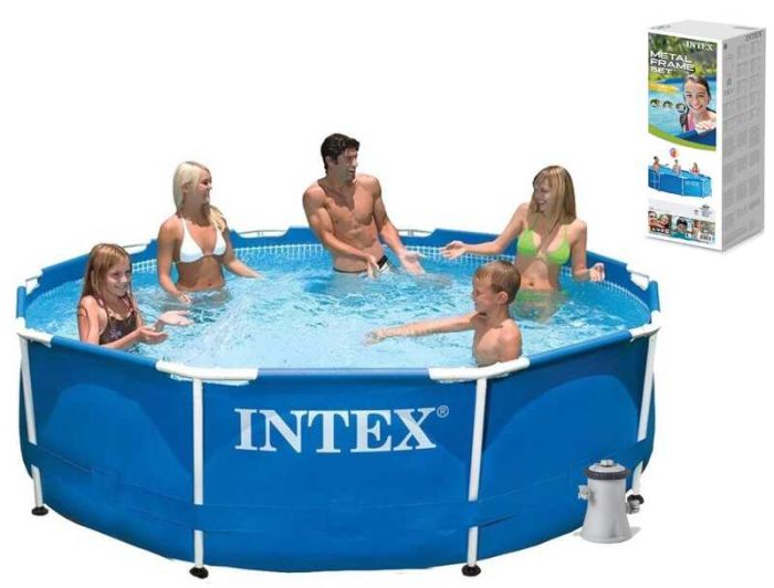 Intex ПОШКОДЖЕНЕ ПАКУВАННЯ Басейн каркасний 28202 NP (1) фільтр-насос /мережа 220-240 В/ 530гал/год, /6 + років /56999/ 305*76 см