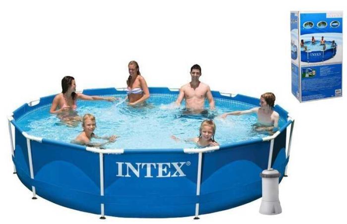 Intex ПОШКОДЖЕНЕ ПАКУВАННЯ Басейн каркасний 28212 NP (1) фільтр/насос мережа 220-240 В, 366х76см, 6503л