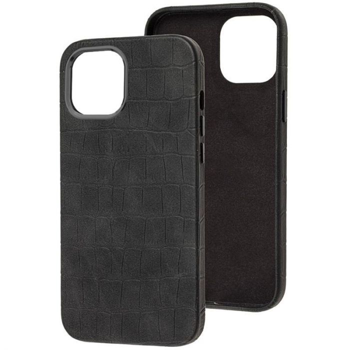 Кожаный чехол Croco Leather для Apple iPhone 14 Pro (6.1")