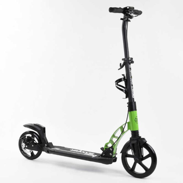 Самокат двухколесный "Best Scooter" 49161(2) колеса PU, d переднего колеса 230мм, d заднего колеса 200мм, 2 амортизатора, дисковые тормоза, в коробке