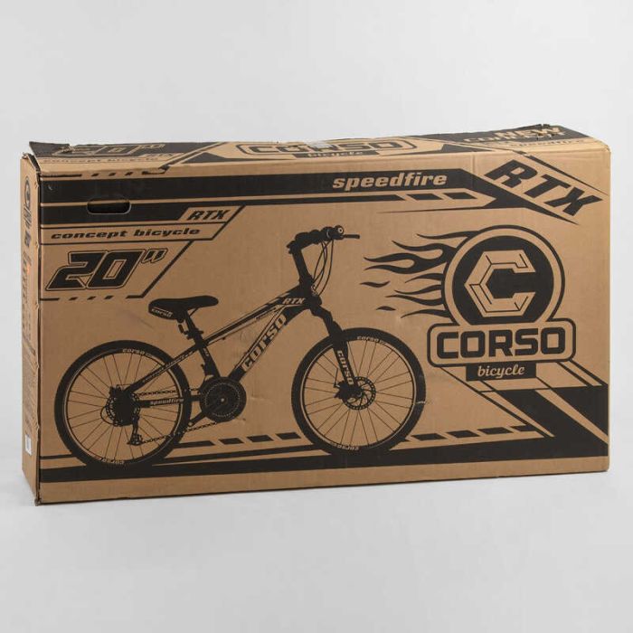 Велосипед Спортивний CORSO 20"дюймів 98816 (1) рама металева 11'', 21 швидкість, зібраний на 75