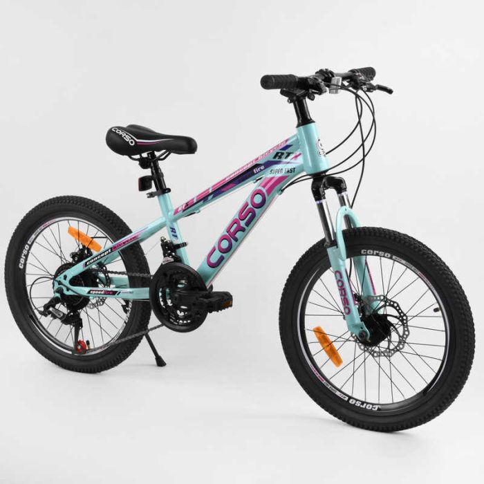 Велосипед Спортивний CORSO 20"дюймів 98816 (1) рама металева 11'', 21 швидкість, зібраний на 75
