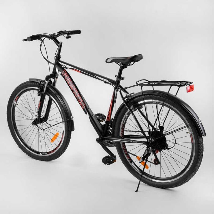 Велосипед Спортивний CORSO «Phantom» 26" дюймів 23397 (1) рама металева, SunRun 21 швидкість, крила, багажник, зібраний на 75