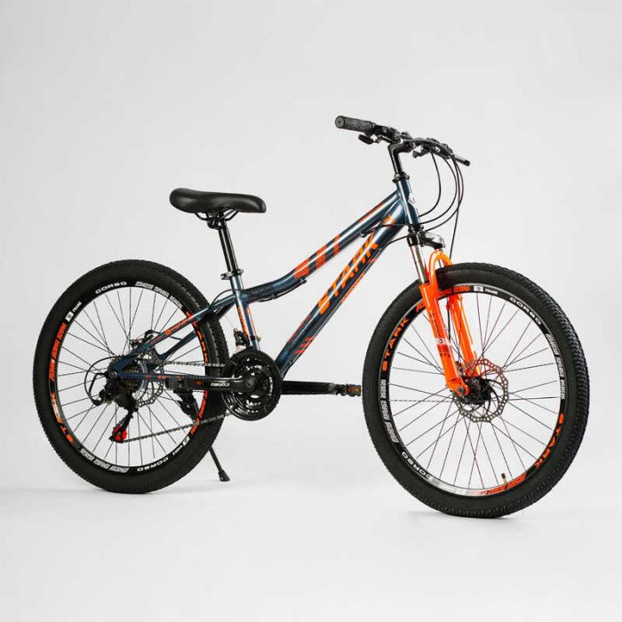 Велосипед Спортивный Corso «STARK» 24" дюйма SK - 24520 (1) рама стальная 12'', 21 скорость SAIGUAN, собранный на 75