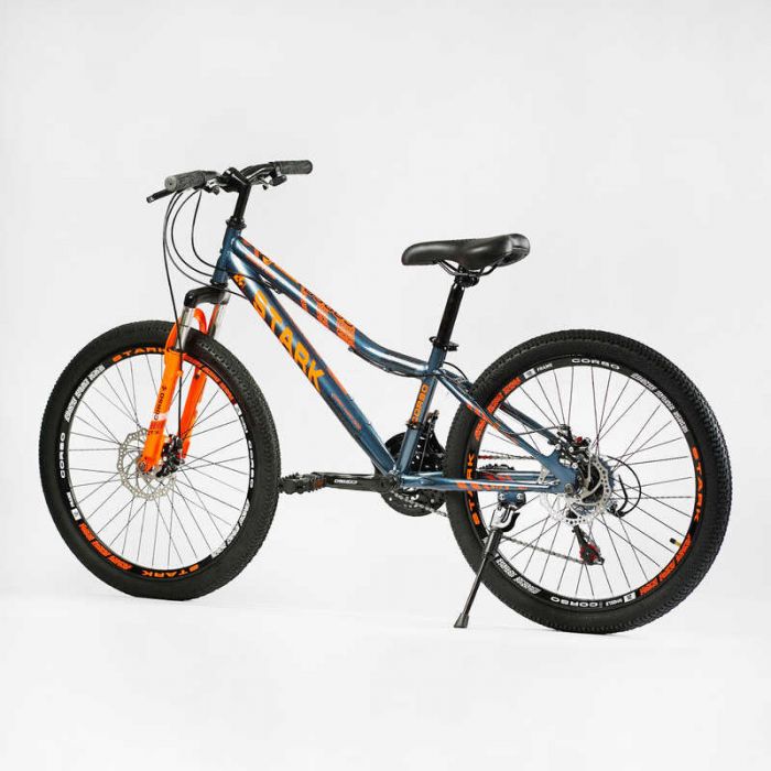 Велосипед Спортивний Corso «STARK» 24" дюйми SK - 24520 (1) рама сталева 12'', 21 швидкість SAIGUAN, зібраний на 75