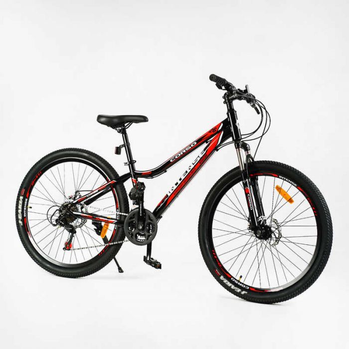 Велосипед Спортивный CORSO «INTENSE» 26" дюймов NT-26573 (1) рама стальная 13’’, оборудование SAIGUAN 21 скорость, собранный