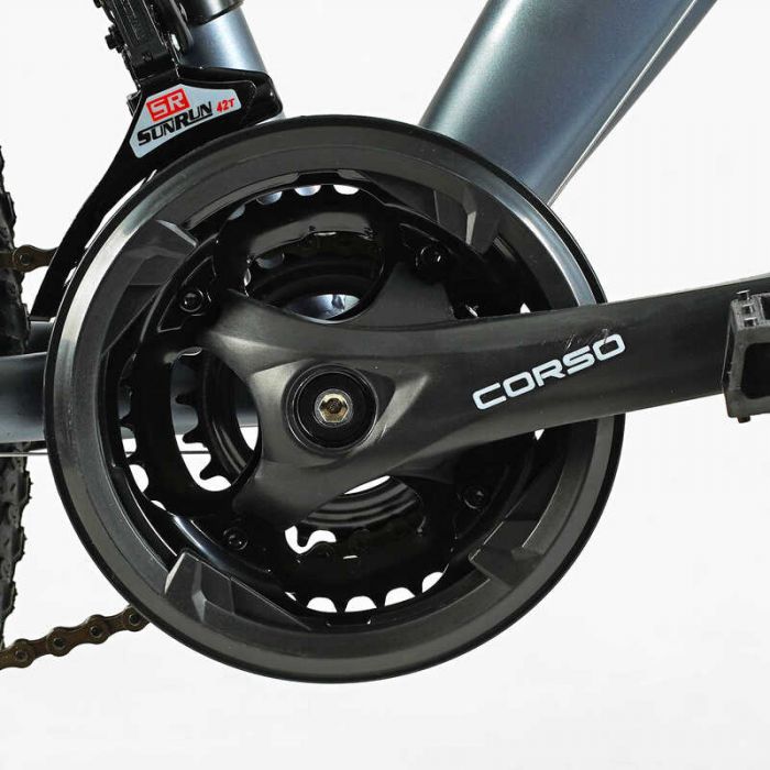 Велосипед Спортивный CORSO «Olympic» 26" дюймов LP-26066 (1) рама стальная 17", SunRun скорость 21, собран на 75