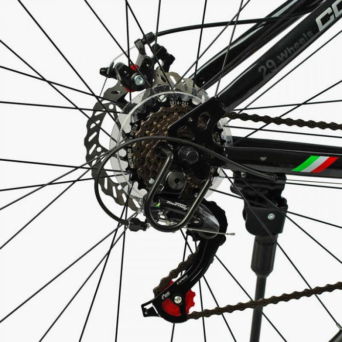 Велосипед Спортивний Corso 29" дюймів «Alpha» LF-29477 (1) рама сталева 19’’, обладнання Shimano, 21 швидкість, зібраний на 75