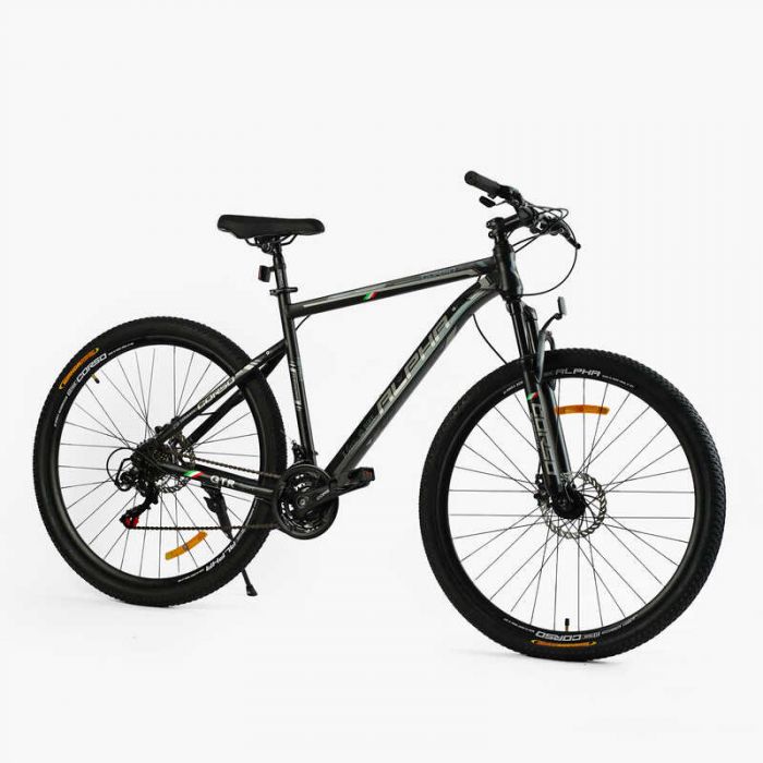 Велосипед Спортивный Corso 29" дюймов «Alpha» LF-29069 (1) рама стальная 21’’, оборудование Shimano, 21 скорость, собранный на 75