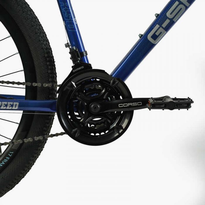 Велосипед Спортивный Corso «G-SPORT» 26" дюймов G-26317 (1) рама алюминиевая 17", оборудование Shimano 21 скорость, собранный на 75