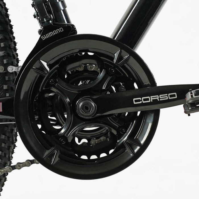 Велосипед Спортивний CORSO «HI RACE PRO» 27,5" дюймів HR-27003 (1) рама алюмінієва 17``, обладнання Shimano 21 швидкість, зібраний на 75