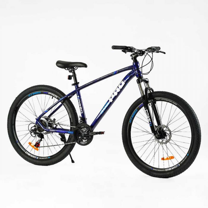 Велосипед Спортивний CORSO «HI RACE PRO» 27,5" дюймів HR-27156 (1) рама алюмінієва 17``, обладнання Shimano 21 швидкість, зібраний на 75