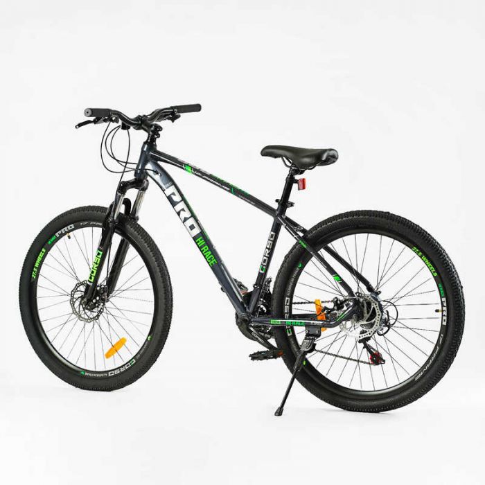 Велосипед Спортивный CORSO «HI RACE PRO» 27,5" дюймов HR-27402 (1) рама алюминиевая 17”, оборудование Shimano 21 скорость, собранный на 75