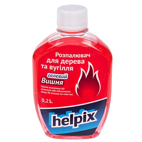 Розпалювач для дерева та вугілля HELPIX 250 мл (гелевий) ВИШНЯ