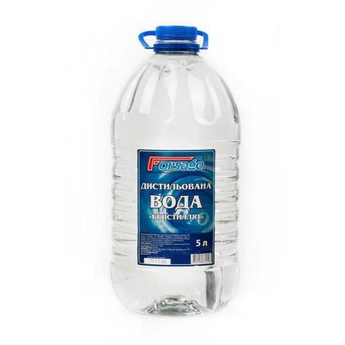 Дистиллированная вода "Форсаж" Бидистиллят бутылка. 1л