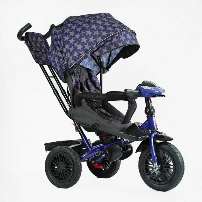 Велосипед 3-х цв. 8066 / 208-23 BestTrike "Perfetto" (1) поворотное сиденье, колеса резиновые надувные, корзина, фара музыкальная, USB, Bluetooth, в коробке