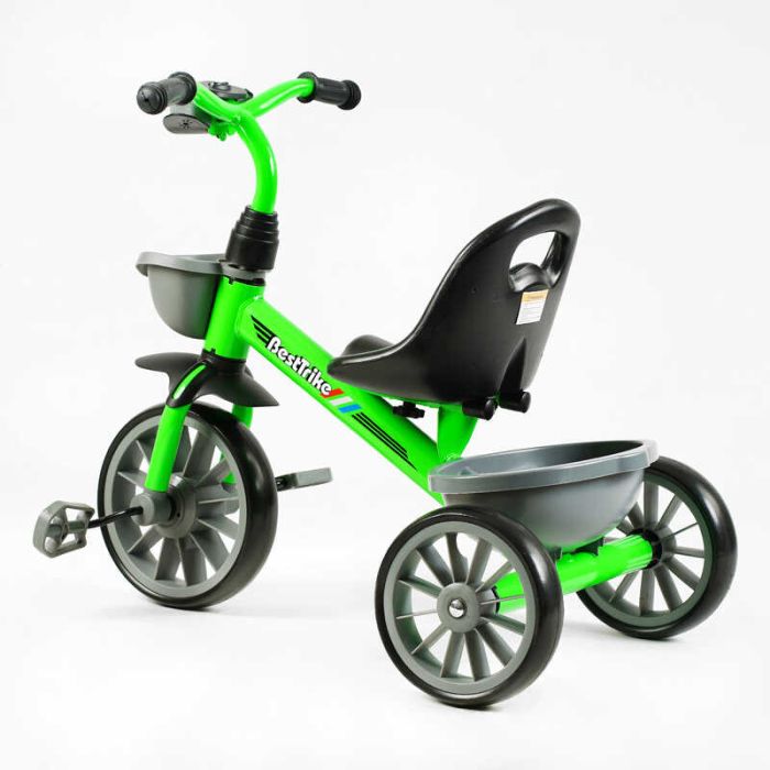 Велосипед 3-х колесный BS-14640 "Best Trike" (1) колеса EVA переднее 12’’, заднее 10’’, стальная рама, фара с музыкой и светом, 1 песня на украинском и 2 на английском, 2 корзины, в коробке