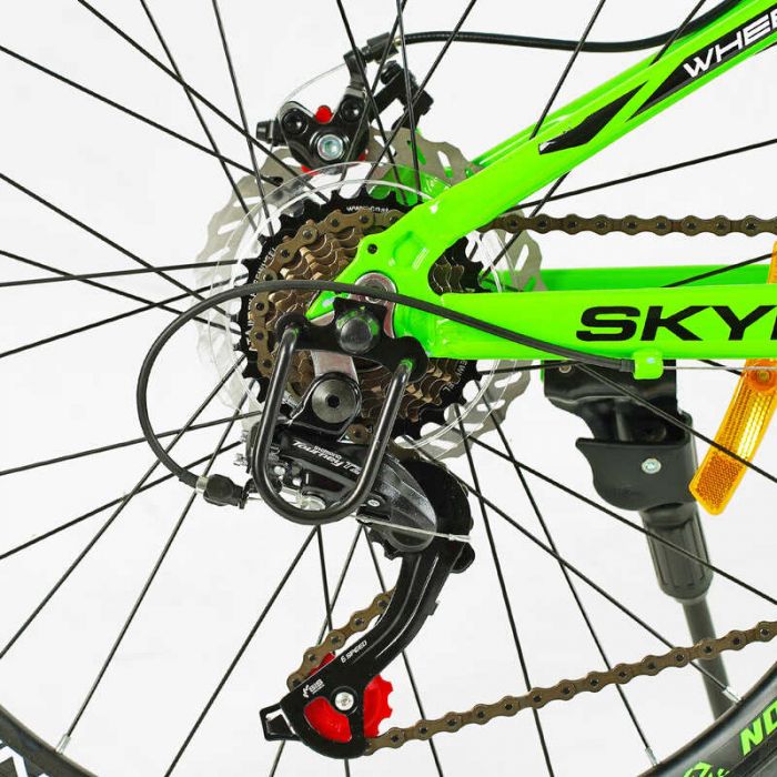 Велосипед Спортивний Corso «SKYLINE» 24" дюймів SL- 24055 (1) рама алюмінієва 11’’, обладнання Shimano 21 швидкість, зібраний на 75