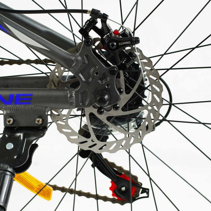 Велосипед Спортивный Corso «SKYLINE» 24" дюймов SL- 24178 (1) рама алюминиевая 11’’, оборудование Shimano 21 скорость, собранный на 75