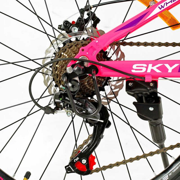 Велосипед Спортивный Corso «SKYLINE» 24" дюймов SL- 24589 (1) рама алюминиевая 11’’, оборудование Shimano 21 скорость, собранный на 75