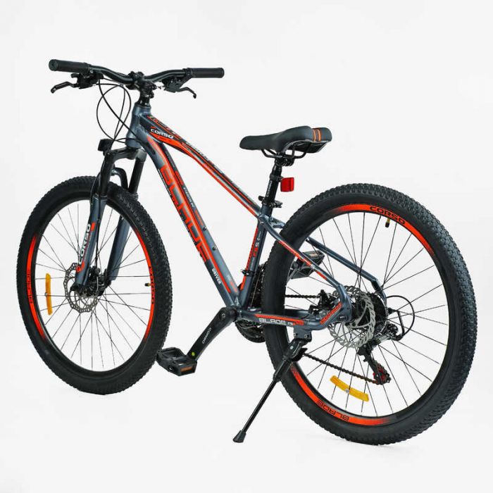 Велосипед Спортивный Corso «BLADE» 26" дюймов BD-26670 (1) рама алюминиевая 13", оборудование Shimano 21 скорость, собран на 75