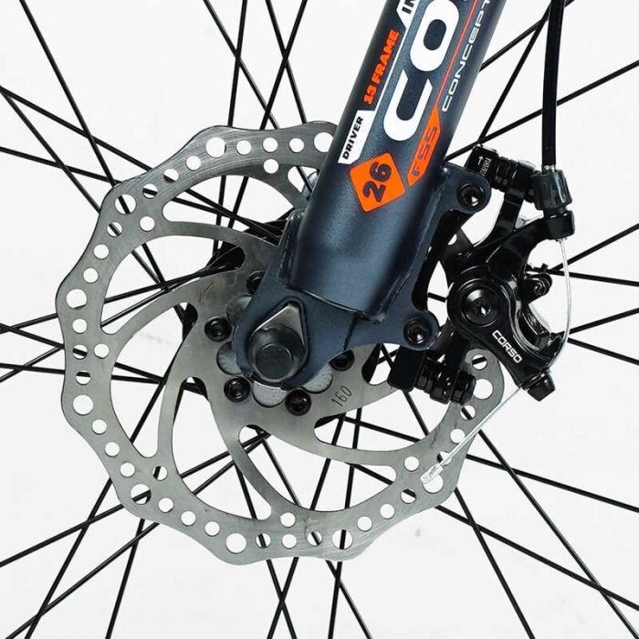 Велосипед Спортивный Corso «BLADE» 26" дюймов BD-26670 (1) рама алюминиевая 13", оборудование Shimano 21 скорость, собран на 75