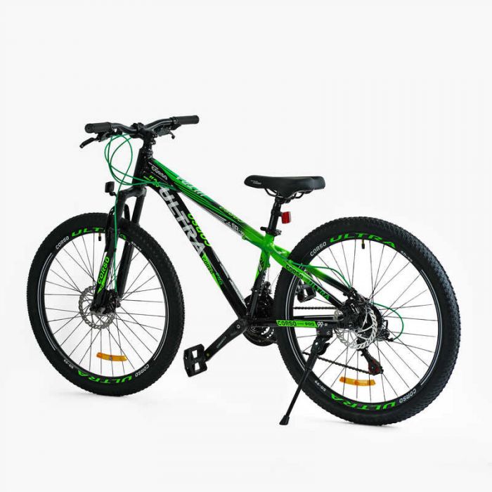 Велосипед Спортивный Corso «ULTRA» 26" дюймов UL-26654 (1) рама алюминиевая 13’’, оборудование Shimano 21 скорость, собранный на 75