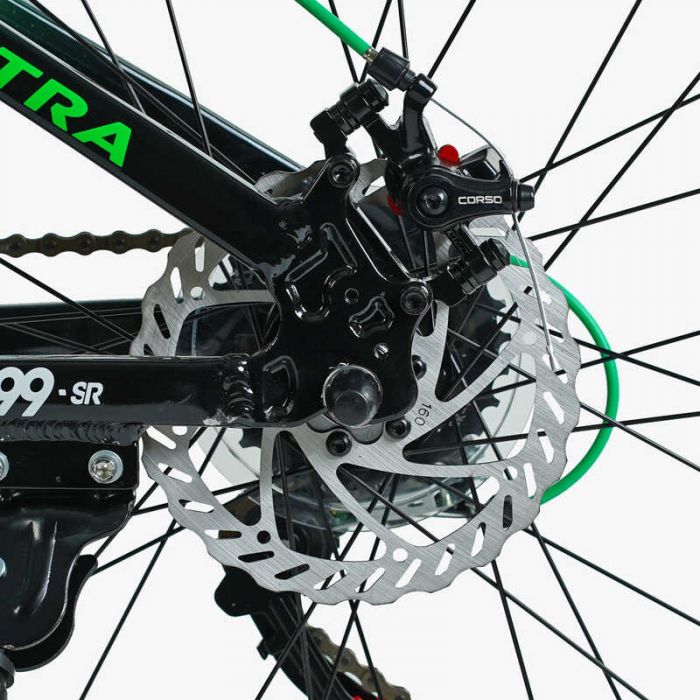 Велосипед Спортивный Corso «ULTRA» 26" дюймов UL-26654 (1) рама алюминиевая 13’’, оборудование Shimano 21 скорость, собранный на 75