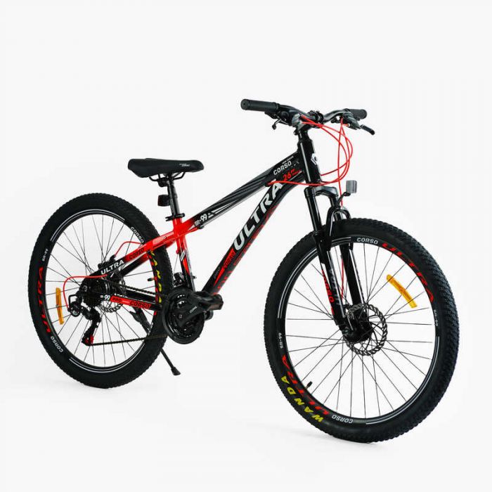 Велосипед Спортивний Corso «ULTRA» 26" дюймів UL-26326 (1) рама алюмінієва 13’’, обладнання Shimano 21 швидкість, зібраний на 75