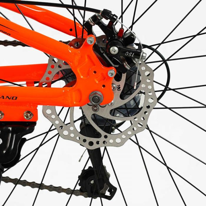 Велосипед Спортивний Corso «OPTIMA» 24" дюйми TM-24114 (1) рама алюмінієва 11'', обладнання Shimano RevoShift 7 швидкістей, зібраний на 75