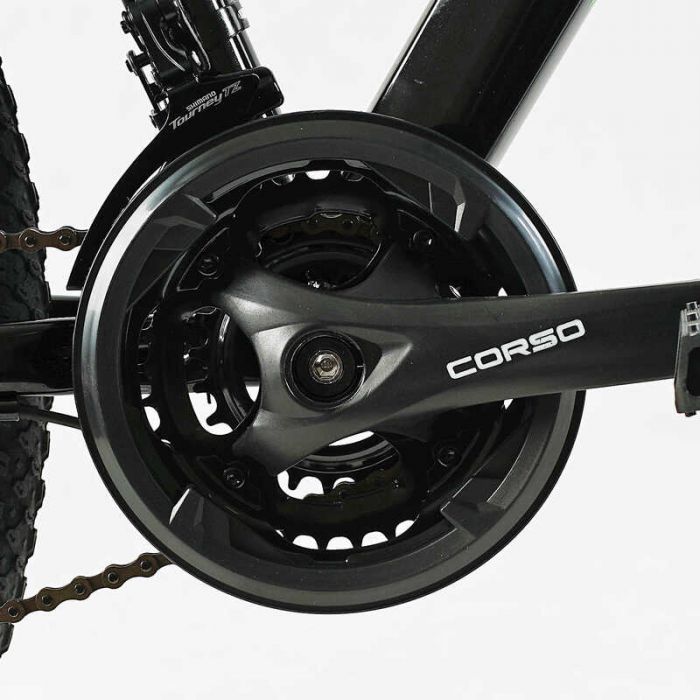 Велосипед Спортивный Corso 27.5'' дюймов «TORNADO» TR-27257 (1) рама стальная 15.5'', переключатели Shimano, 21 скорость, собранный на 75