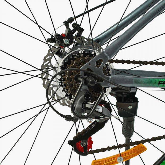 Велосипед Спортивний Corso «Skywalker» 26" дюймів SW-26799 (1) рама сталева 15’’, перемикачі SunRun, 21 швидкість, зібраний на 75