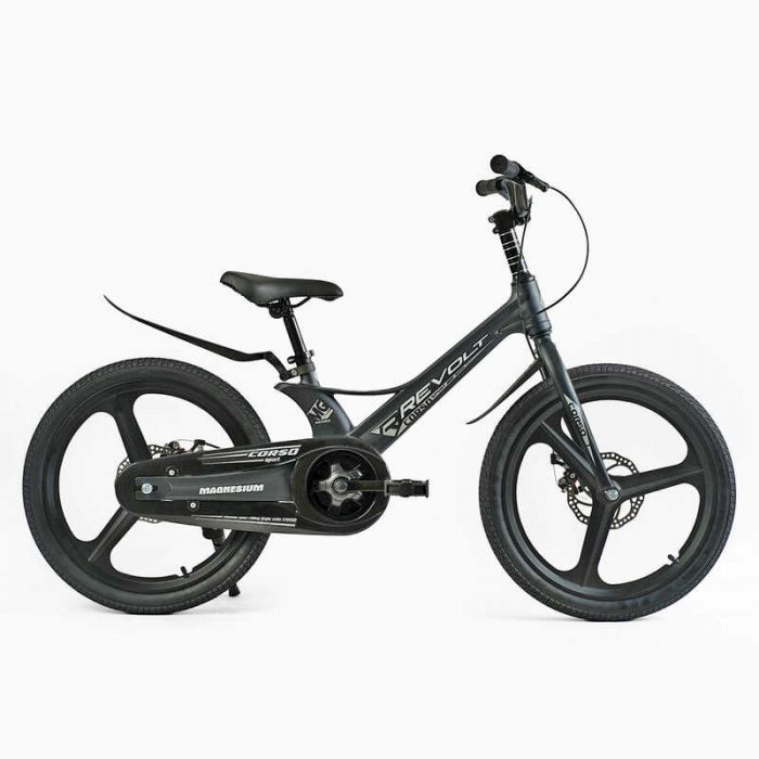 Велосипед 20" дюймов 2-х колесный Corso «REVOLT» MG-20405 (1) МАГНИЕВА РАМА, ЛИТЫЕ ДИСКИ, ДИСКОВЫЕ тормоза, собран на 75. ДОП КОЛЕСА