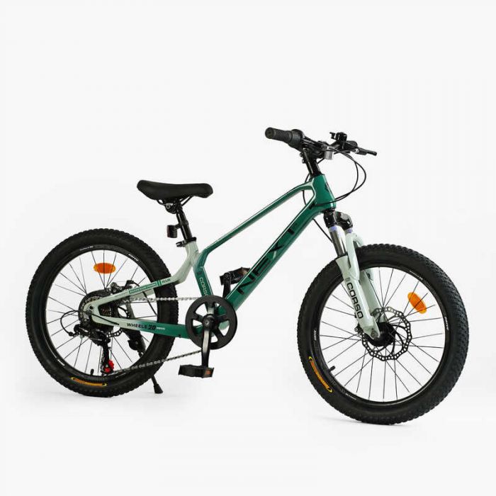 Дитячий спортивний велосипед 20" дюймів Corso «Next» NX-20426 (1) магнієва рама, Shimano Revoshift 7 швидкостей, зібраний на 75