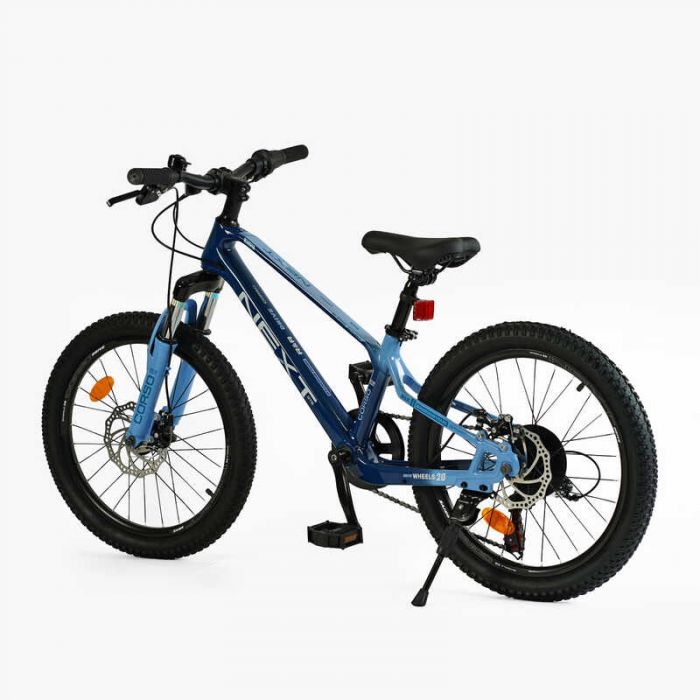 Дитячий спортивний велосипед 20" дюймів Corso «Next» NX-20110 (1) магнієва рама, Shimano Revoshift 7 швидкостей, зібраний на 75