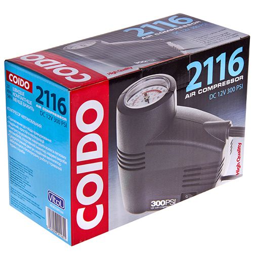 Автомобильный компрессор COIDO 2116 (300psi) манометр