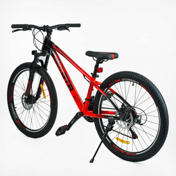 Велосипед Спортивний Corso «GTR-3000» 26" дюймів GTR-2608 (1) ГЛЯНЕЦЬ, рама алюмінієва 13``, обладнання Shimano 21 швидкість, зібран на 75