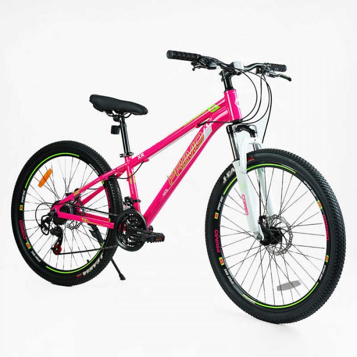 Велосипед Спортивный Corso «PRIMO» 26” дюймов RM-26068 (1) рама алюминиевая 13”, оборудование SAIGUAN 21 скорость, собран на 75