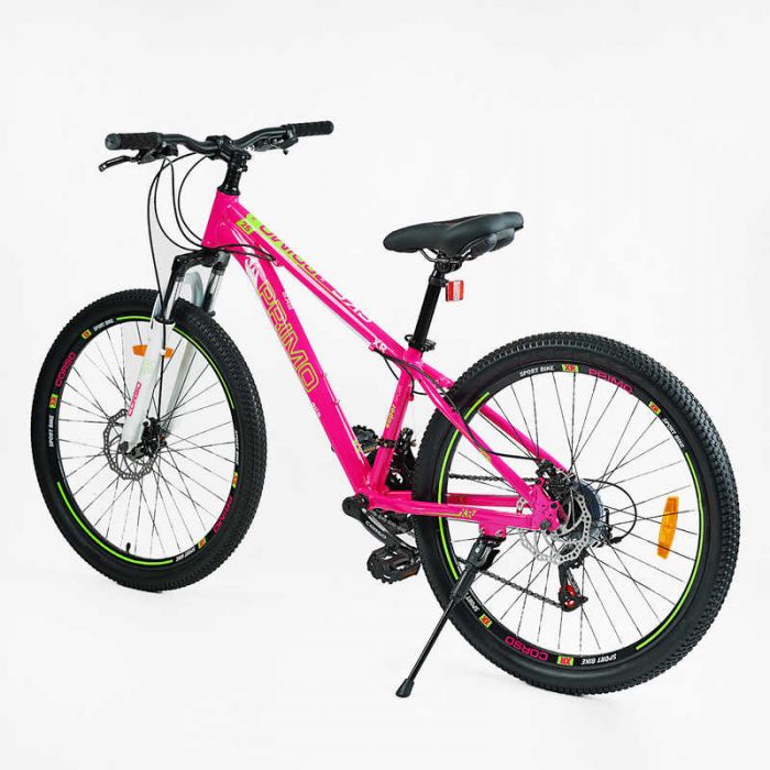 Велосипед Спортивний Corso «PRIMO» 26`` дюймів RM-26068 (1) рама алюмінієва 13``, обладнання SAIGUAN 21 швидкість, зібран на 75
