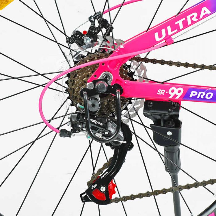 Велосипед Спортивный Corso «ULTRA» 26" дюймов UL-26020-1 (1) рама алюминиевая 13’’, оборудование Shimano 21 скорость, вилка с переключателем, собран на 75