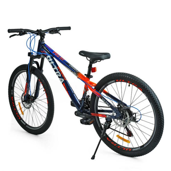 Велосипед Спортивний Corso «ULTRA» 26" дюймів UL-26041-1 (1) рама алюмінієва 13’’, обладнання Shimano 21 швидкість, ВИЛКА З ПЕРЕМИКАЧЕМ, зібран на 75