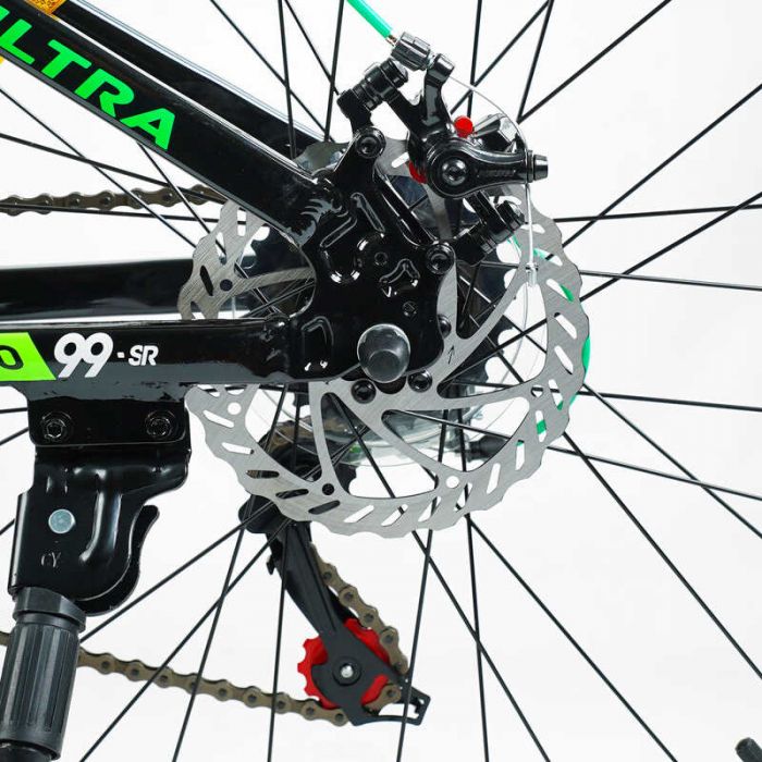 Велосипед Спортивний Corso «ULTRA» 26" дюймів UL-26654-1 (1) рама алюмінієва 13’’, обладнання Shimano 21 швидкість, ВИЛКА З ПЕРЕМИКАЧЕМ, зібран на 75
