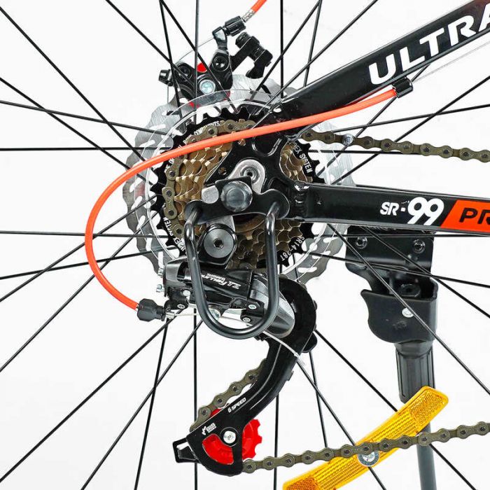 Велосипед Спортивний Corso «ULTRA» 26" дюймів UL-26326-1 (1) рама алюмінієва 13’’, обладнання Shimano 21 швидкість, ВИЛКА З ПЕРЕМИКАЧЕМ, зібран на 75