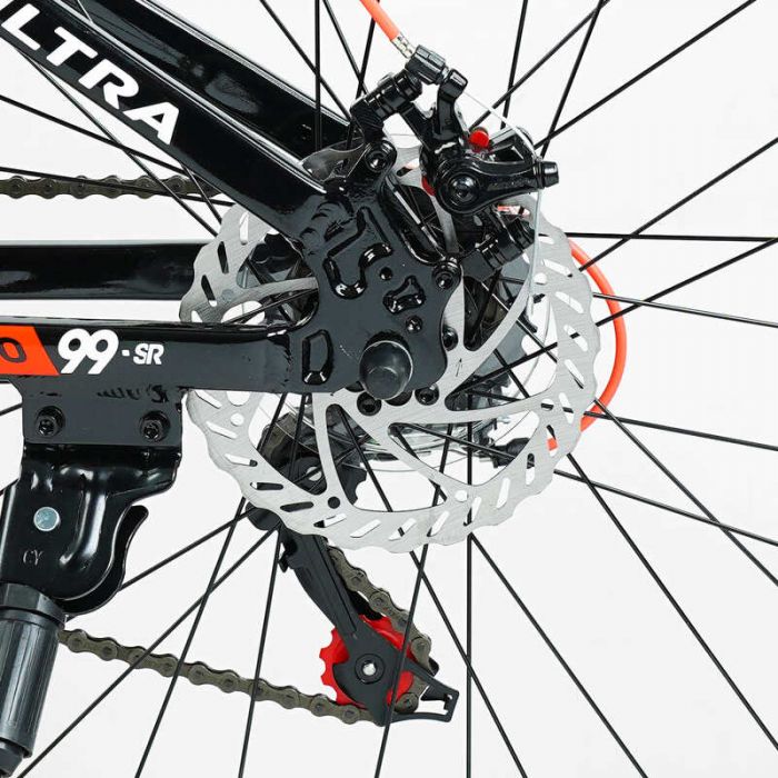 Велосипед Спортивный Corso «ULTRA» 26" дюймов UL-26326-1 (1) рама алюминиевая 13’’, оборудование Shimano 21 скорость, вилка с переключателем, собран на 75