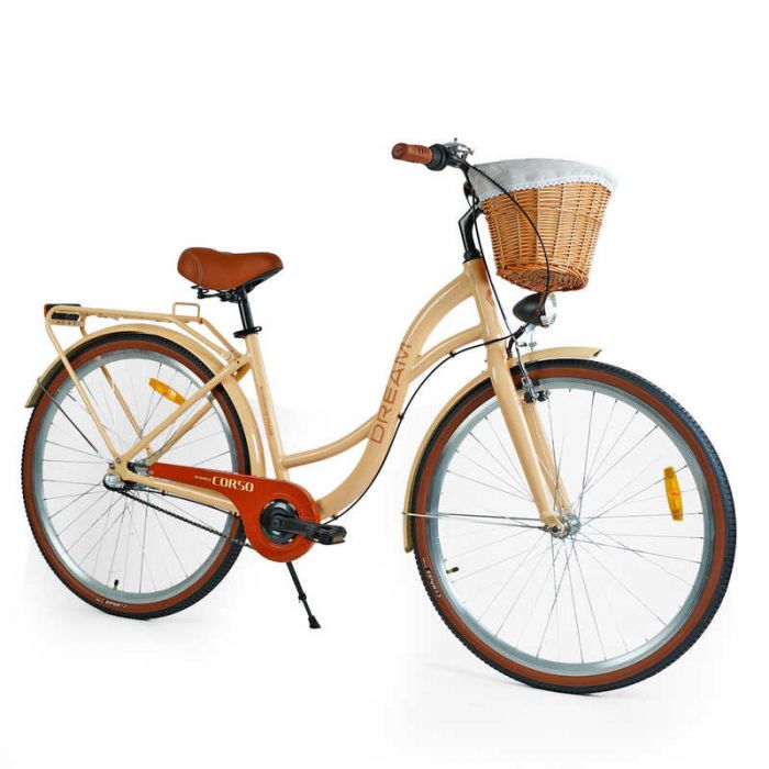 Велосипед міський Corso "Dream" DM-28928 (1) обладнання Shimano Nexus-3, 3 швидкості, алюмінієва рама, кошик, фара