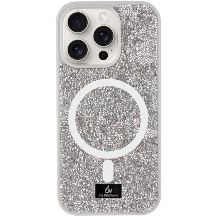 TPU чохол Bling World Rock Diamond with MagSafe для Apple iPhone 16 Pro Max (6.9")